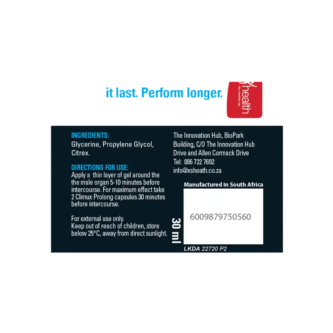 Climux Prolong Gel, 30ml
