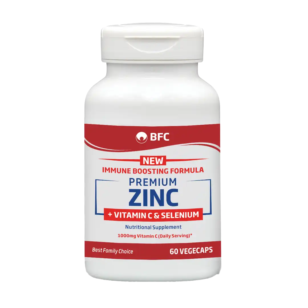 BFC Premium Zinc Multi Mineral Supplement With Vitamin C & Selenium Capsules, 60's