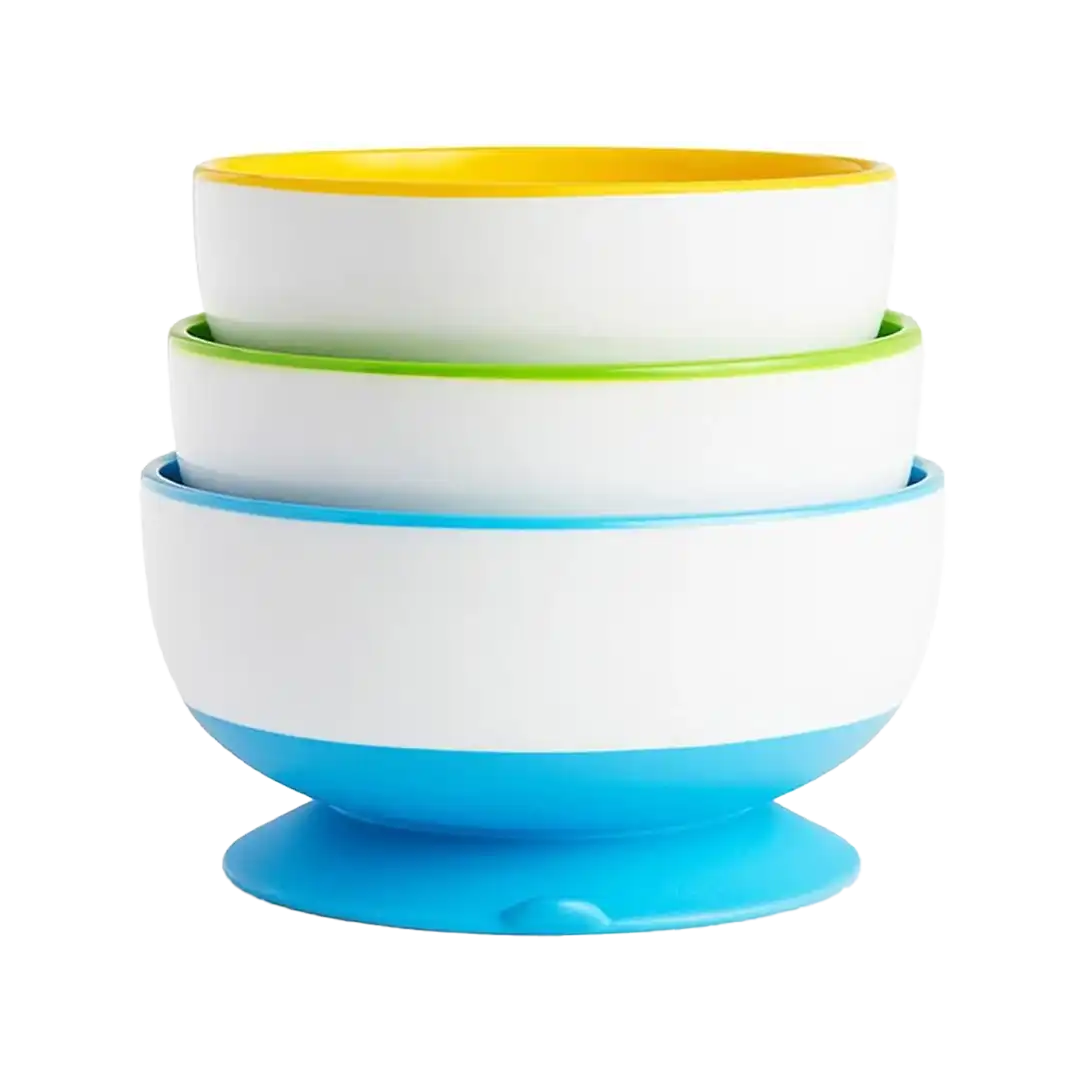 Munchkin Stay Put Suction Bowl, 3 Pack