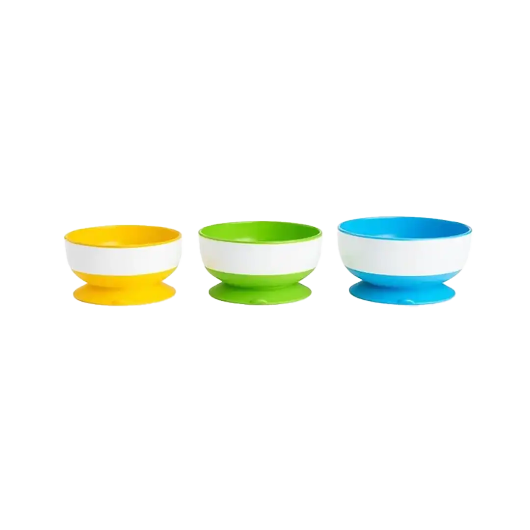 Munchkin Stay Put Suction Bowl, 3 Pack