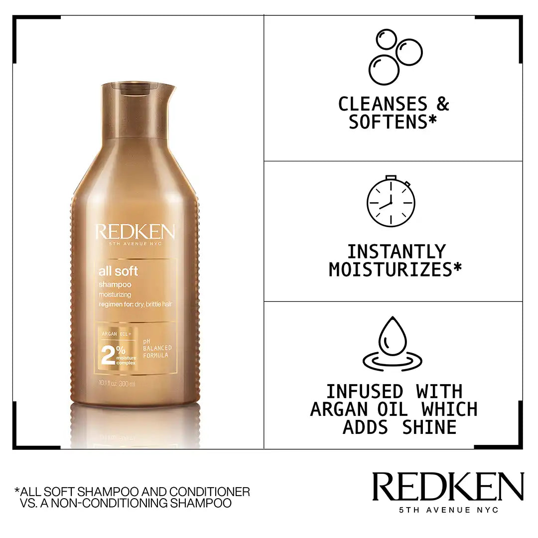 Redken All Soft Shampoo, 300ml