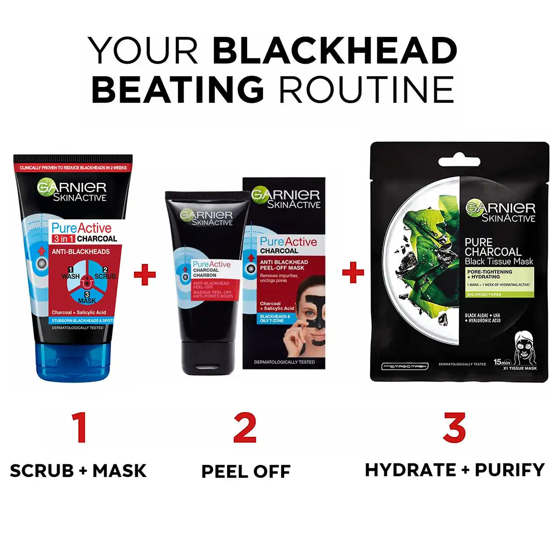 Garnier Skin Active Tissue Mask Pure Charcoal, 28g