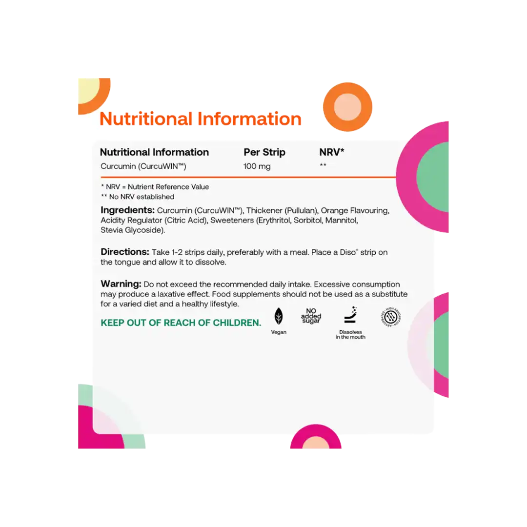 Diso Curcumin Vitamin Strips, 30's