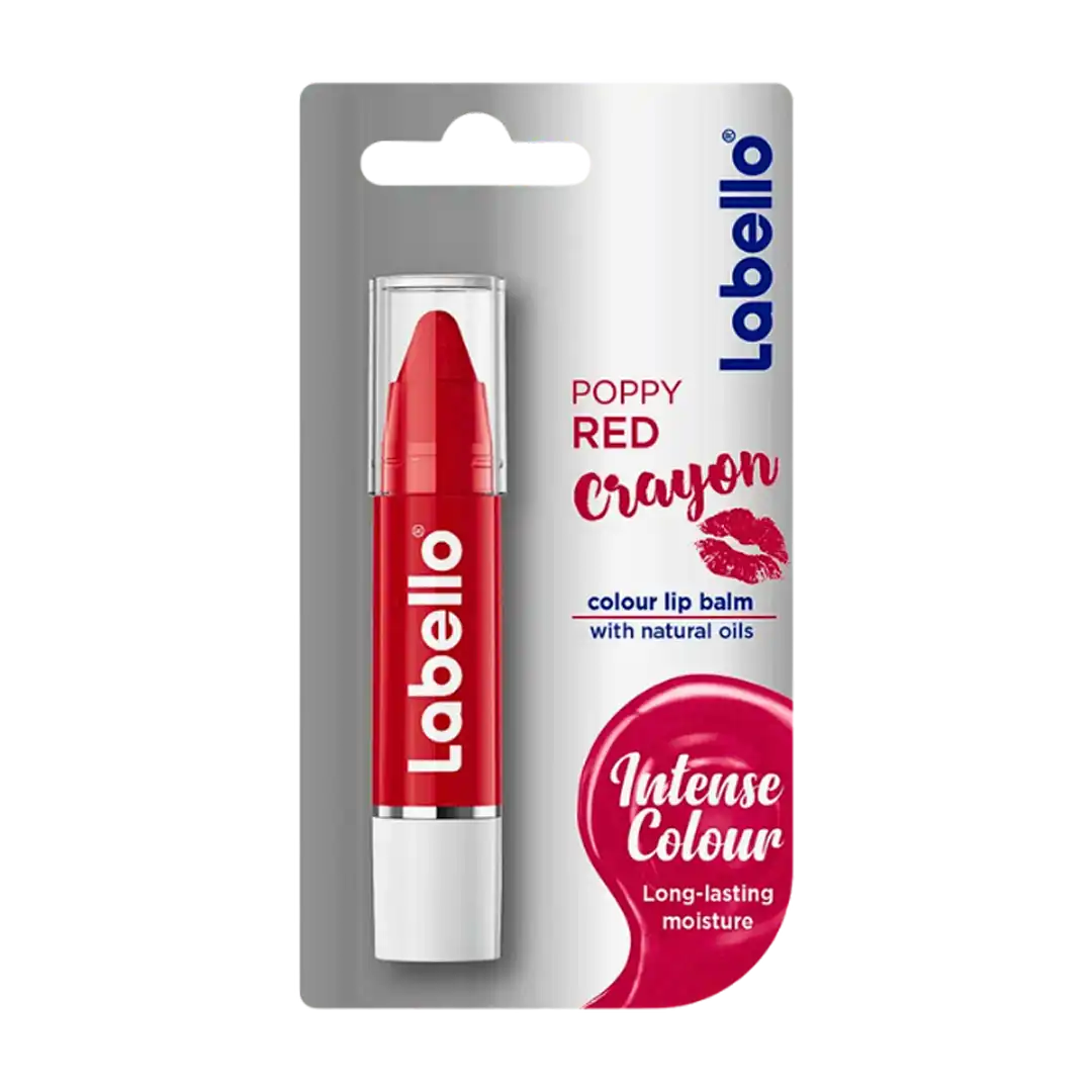 Labello Crayons Lip Balm 3g, Poppy Red