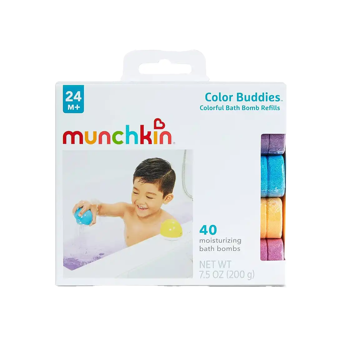 Munchkin Colour Buddies Moisturising Bath Bomb Refills, 40 Pieces