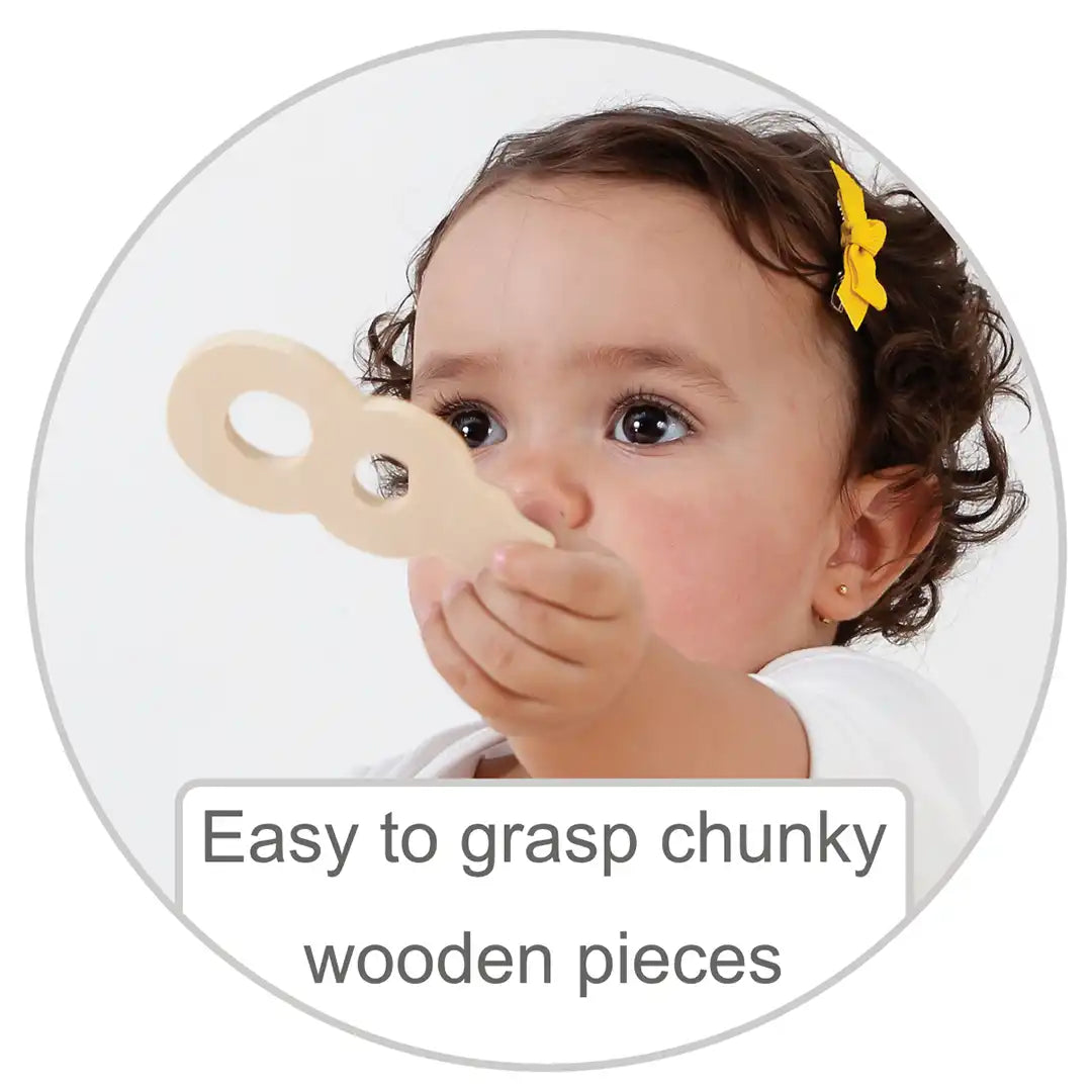 Snookums Wooden Peg Puzzles Bugs, (12 pieces)