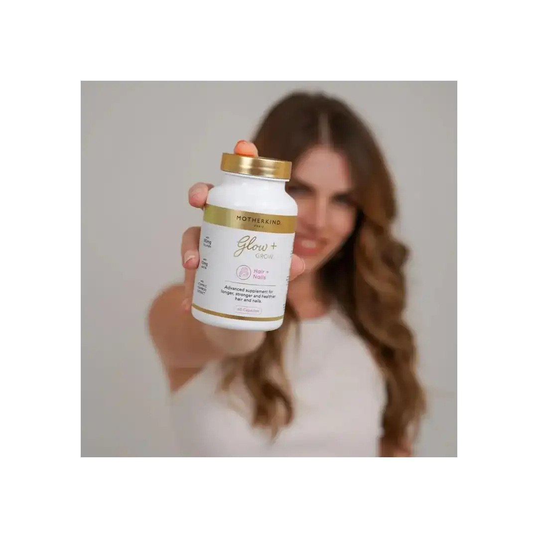 Motherkind Glow & Grow Advance Hair Growth Caps, 60's