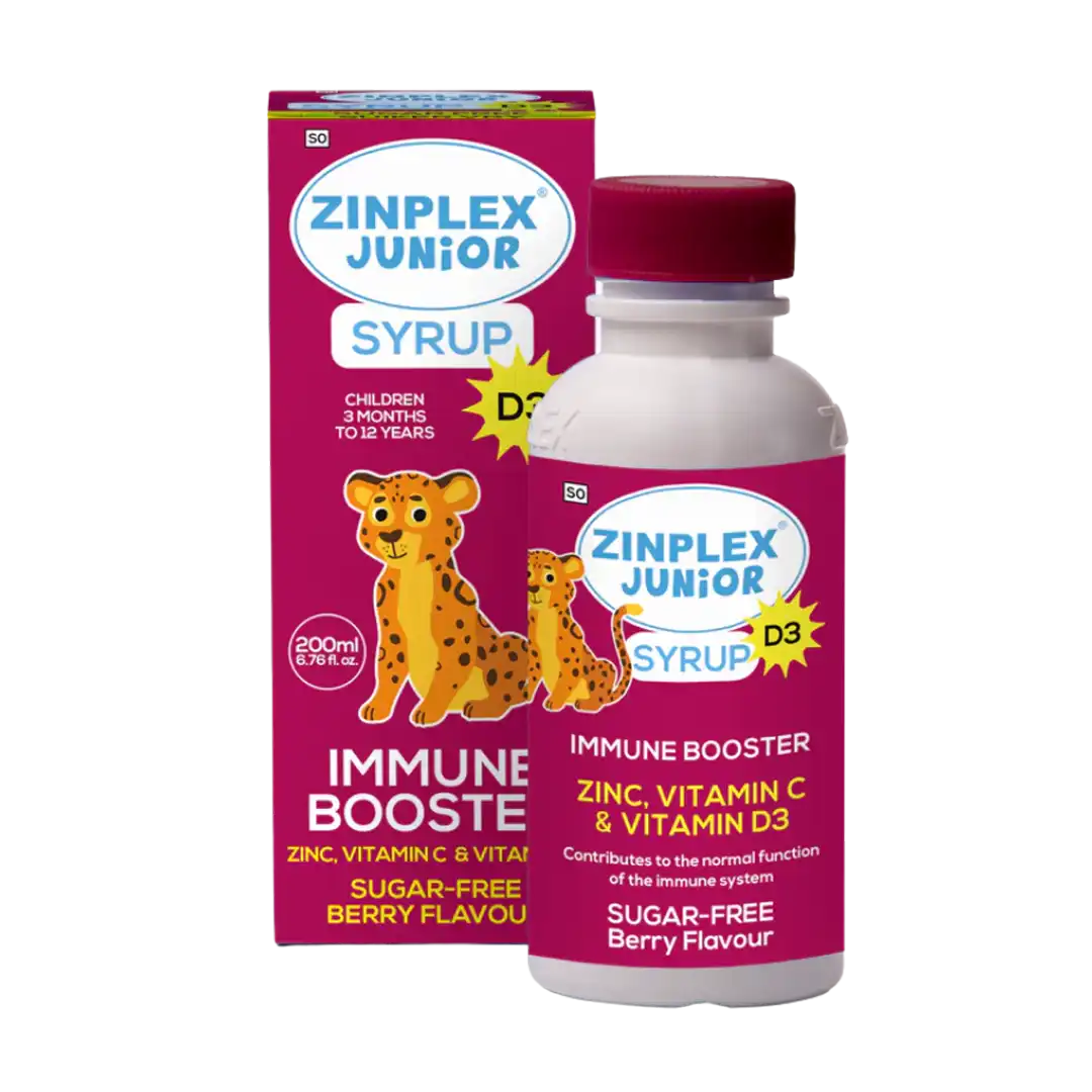 Zinplex Junior Xylitol & Vitamin D3 Syrup, 200ml