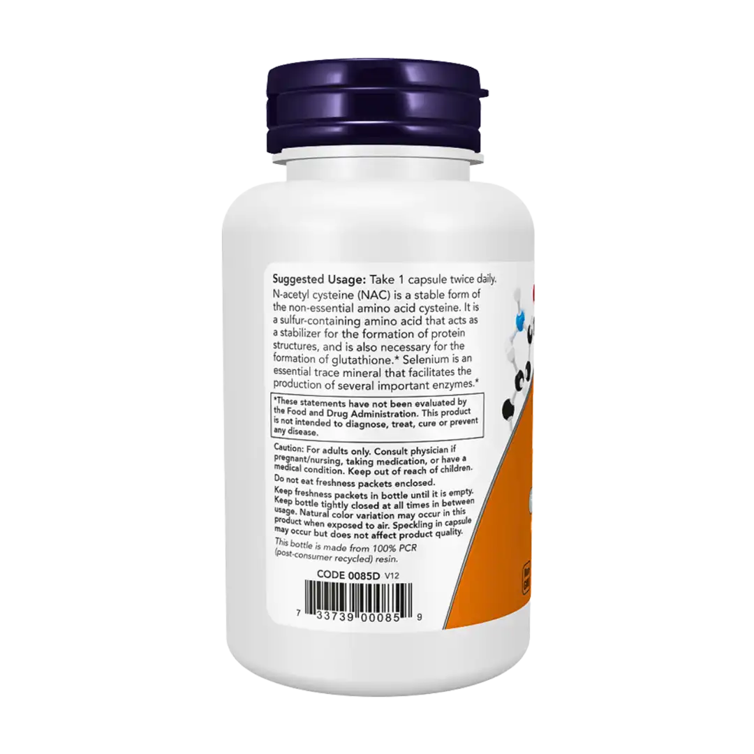 NOW Foods NAC 600mg Capsules, 100's