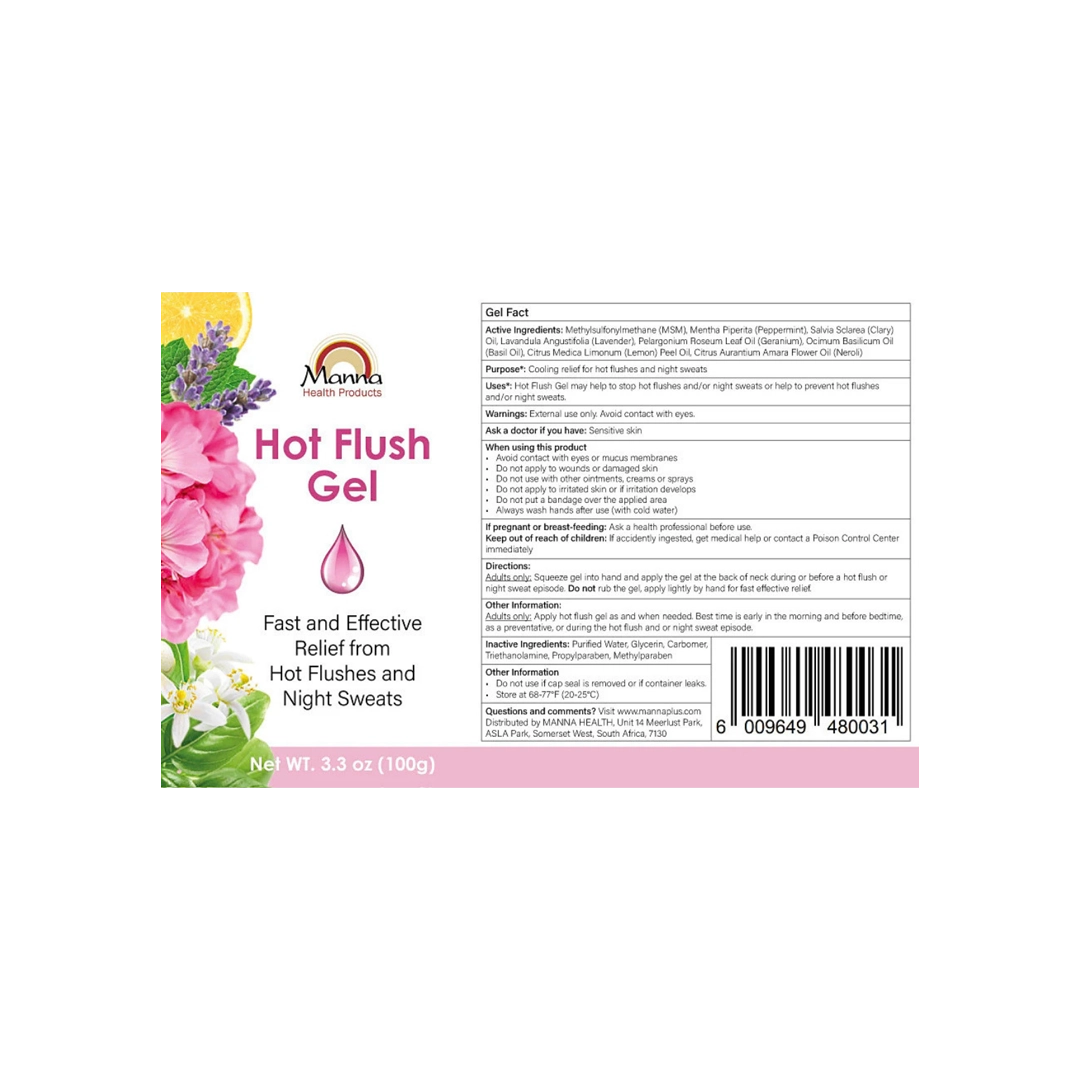 Manna Hot Flush Gel, 100g