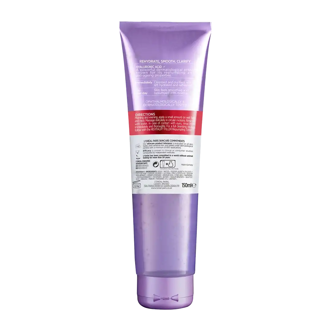 L'Oréal Paris Revitalift Filler Wash Replumping, 150ml