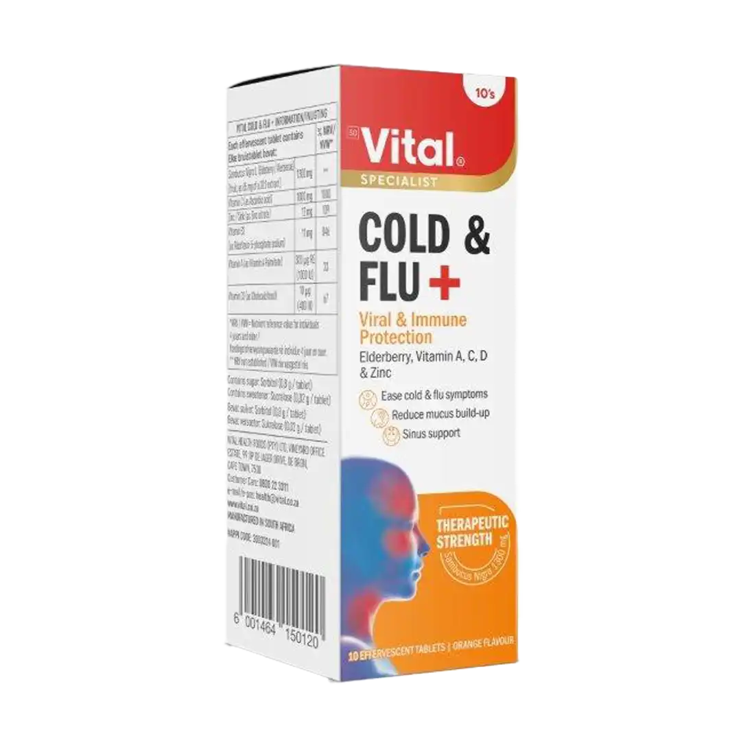 Vital Cold & Flu Plus Effervescent, 10's