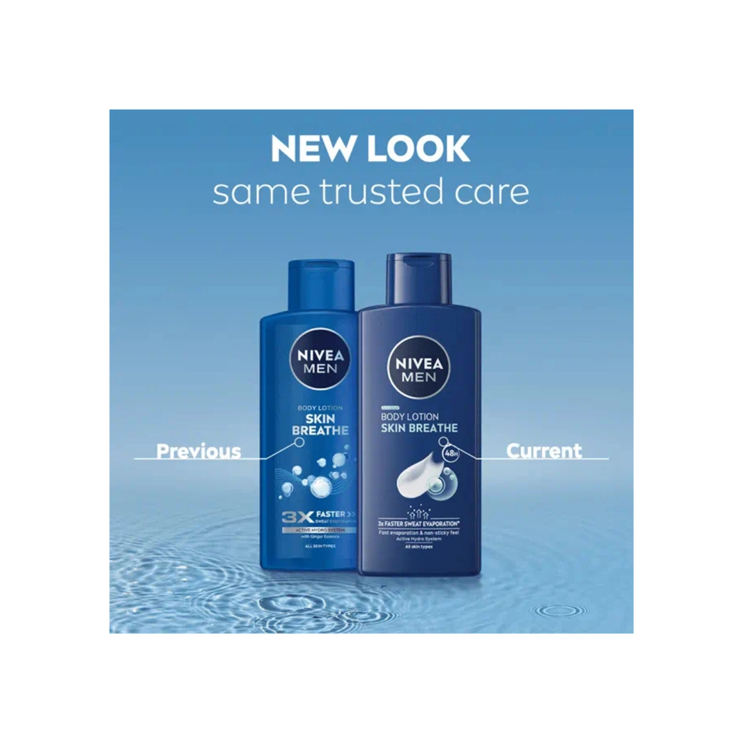 Nivea Men Skin Breathe Body Lotion, 400ml