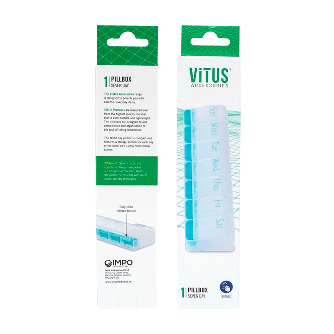 Vitus 7-Day Pill Box, Weekly Medication Organiser