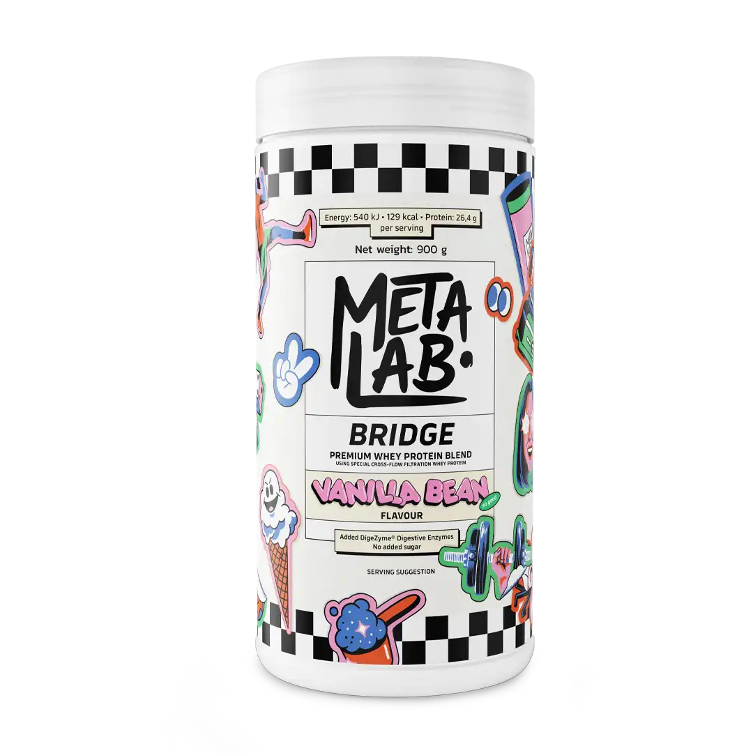 Metalab BRIDGE Premium Tri-Whey Protein Blend Vanilla Bean, 29 Servings