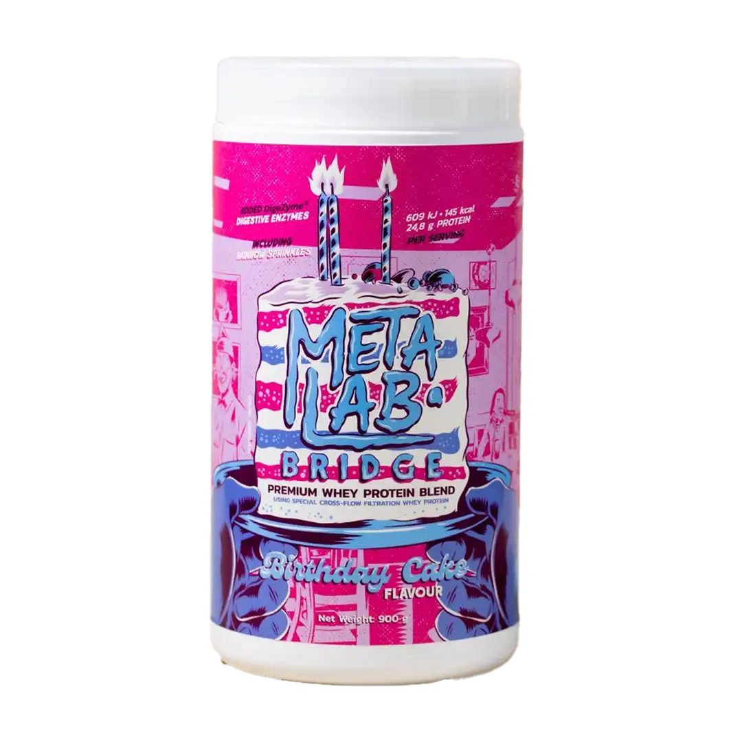 Metalab BRIDGE Premium Whey Protein Blend Birthday Cake, 29 Servings