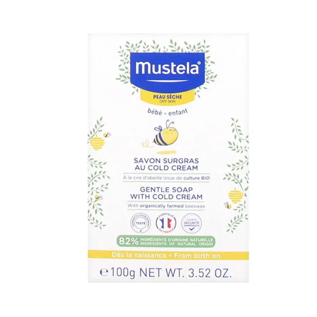 Mustela Gentle Bath Soap With Cold Cream, 100g