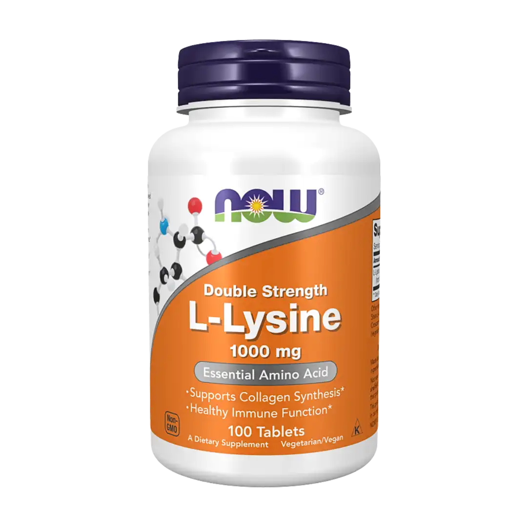 NOW Foods L-Lysine, Double Strength 1000 mg Tablets, 100's