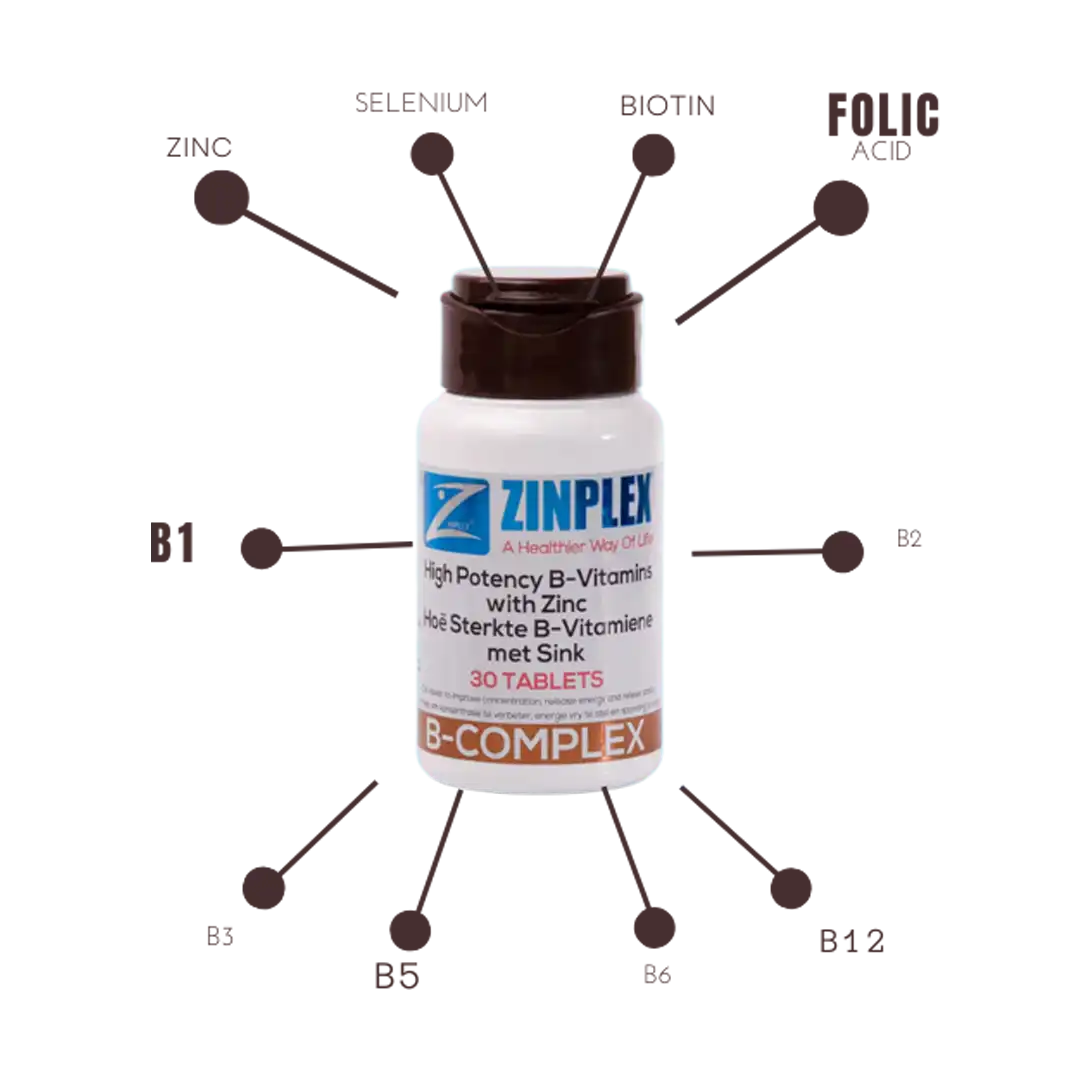 Zinplex B Complex Tabs, 30's