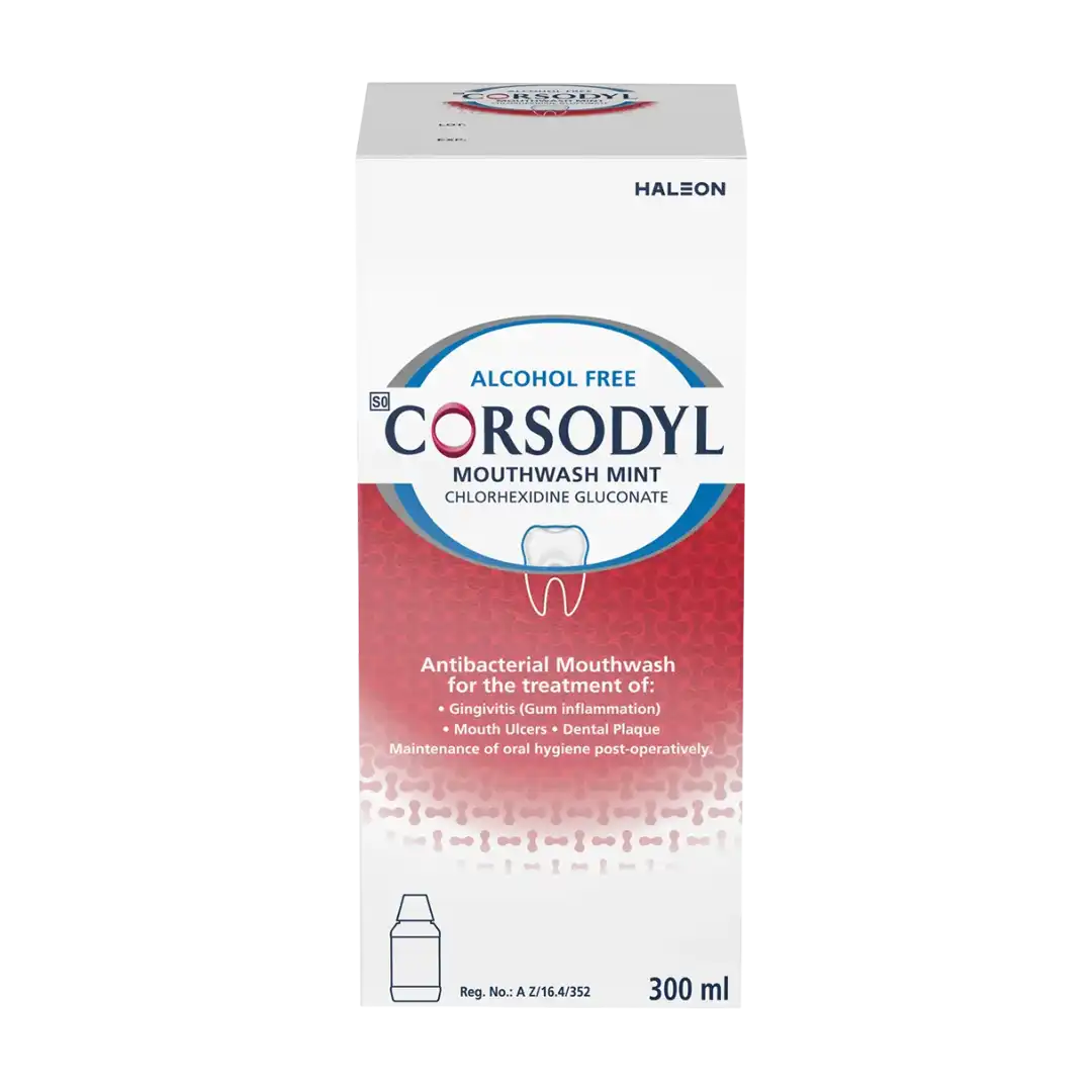 Corsodyl Alcohol Free Mouthwash Mint, 300ml