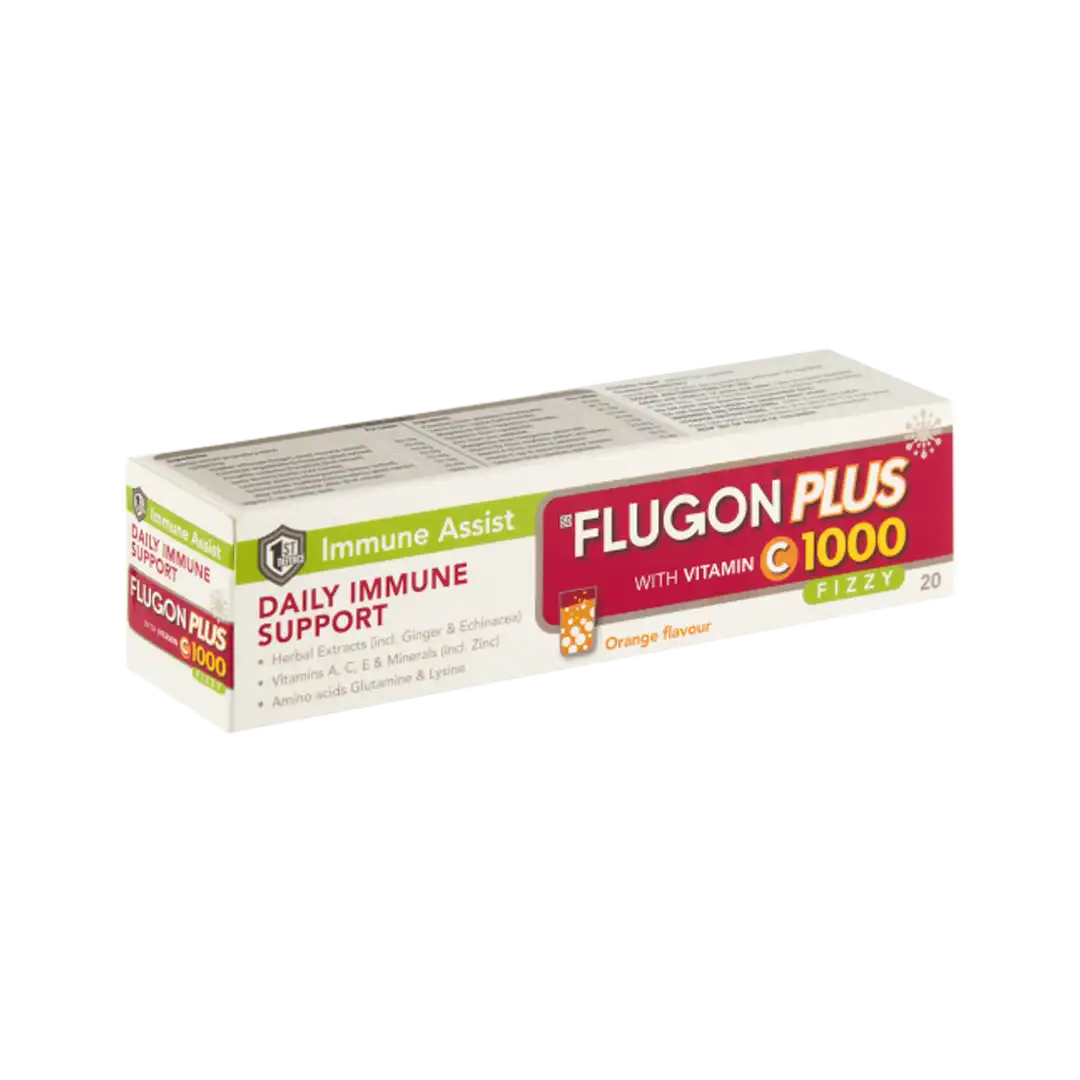 Flugon Plus Effervescent Tablets, 20 Fizzies