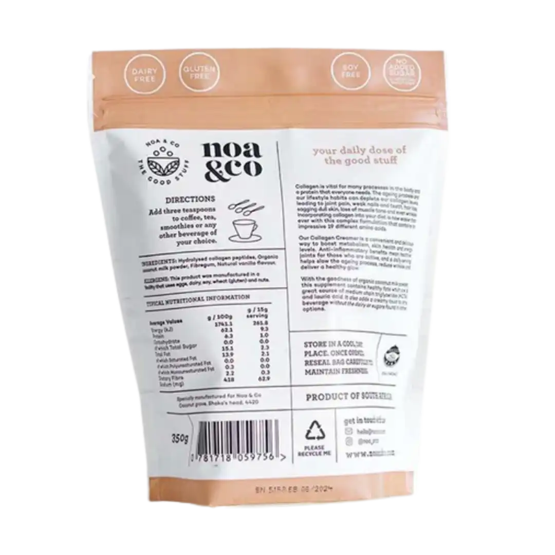 Noa & Co Vanilla Collagen Creamer, 350g