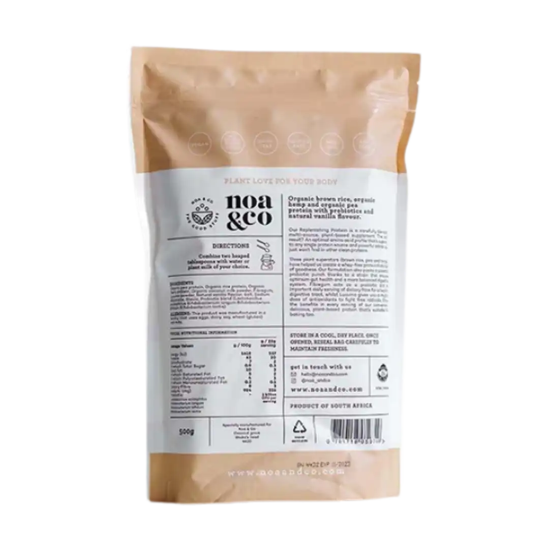 Noa & Co Vanilla Replenishing Protein Powder, 500g