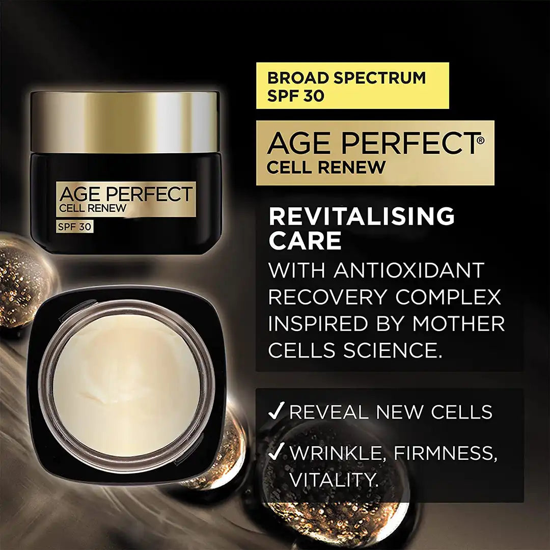 L'Oréal Paris Age Perfect Cell Renew Day Cream with SPF 30, 50ml
