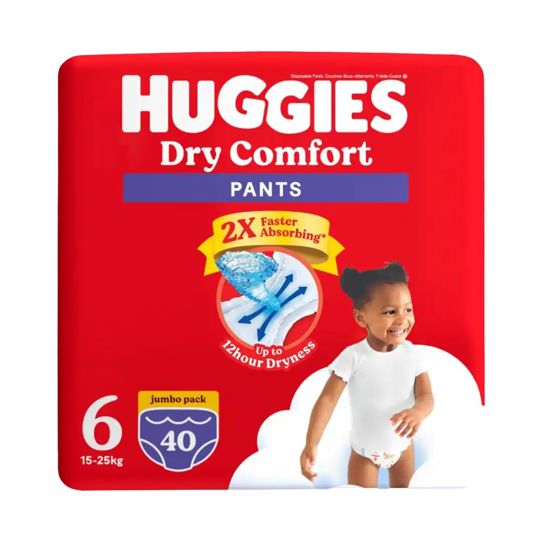 Huggies Dry Comfort Pants Size 6 Nappies, 40's