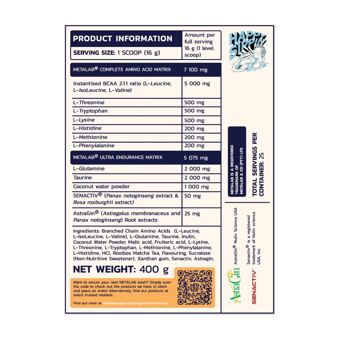 Metalab Moonwalk Premium BCAAs and EAAs Kiwi Strawberry, 25 Servings