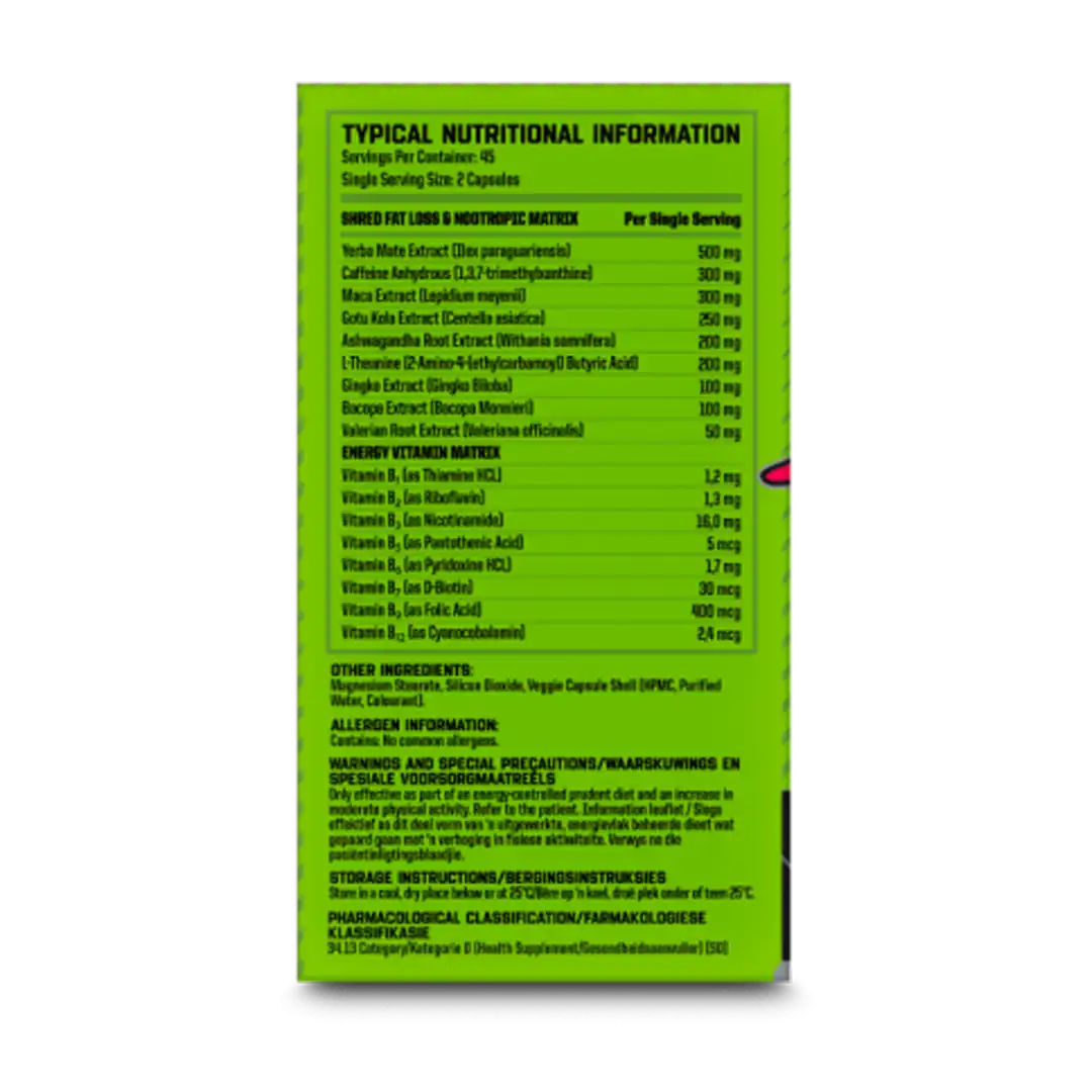 Nutritech Nuke Shred Capsules, 90s