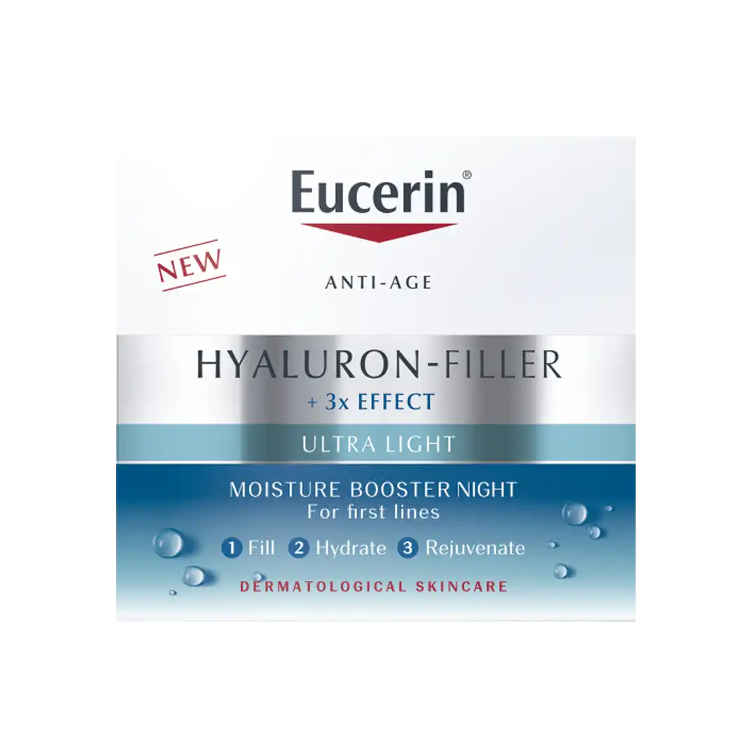 Eucerin Hyaluron-Filler + 3x Effect Ultra Light Night Cream, 50ml