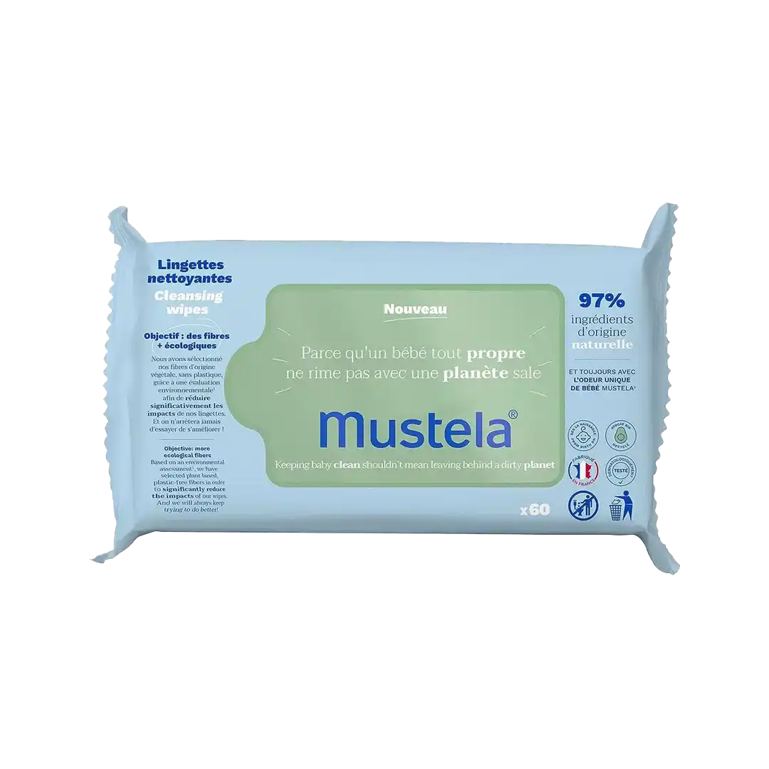 Mustela Cleansing Wipes, 60's