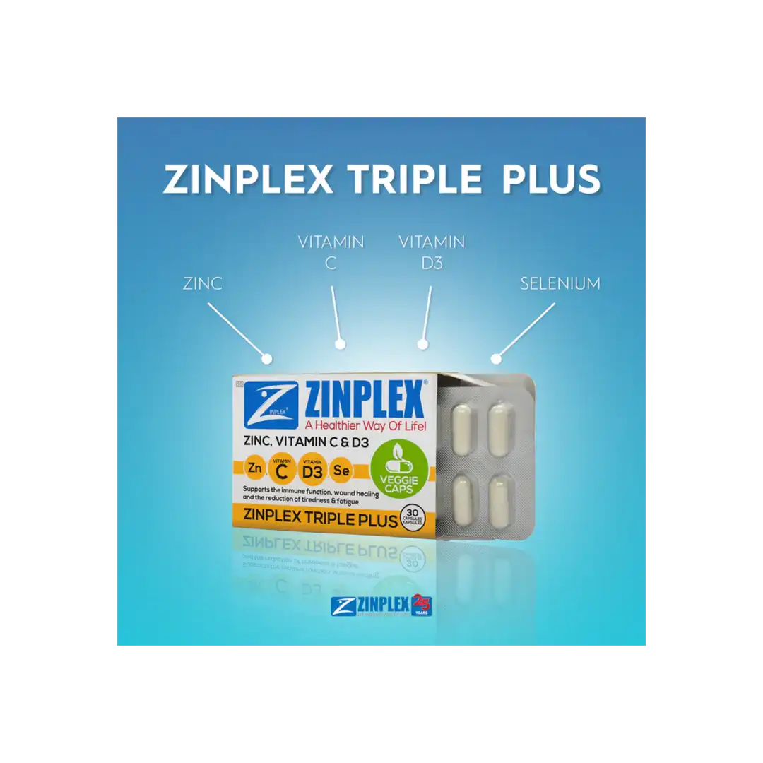 Zinplex Triple Plus Caps, 30's