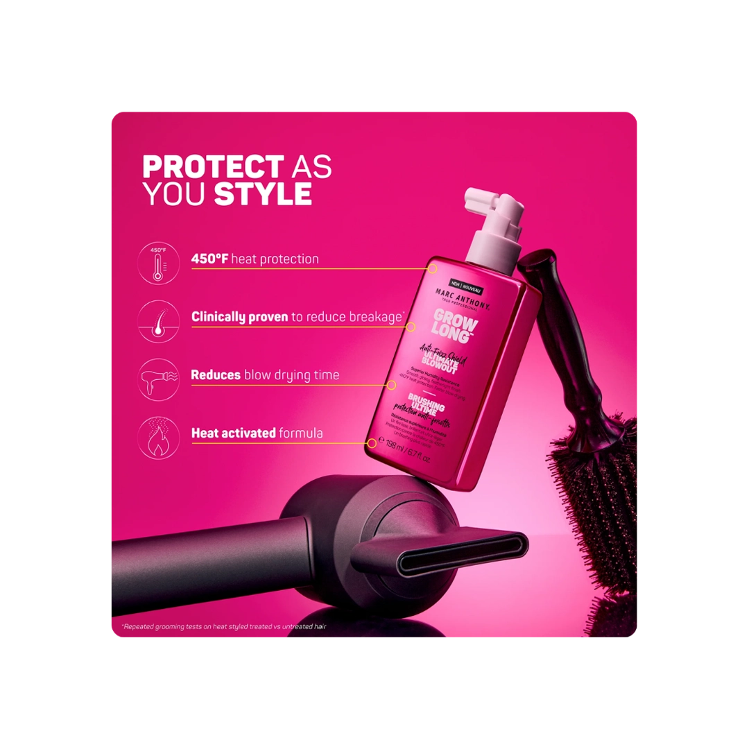 Marc Anthony Grow Long Anti-Frizz Shield Ultimate Blowout, 198ml