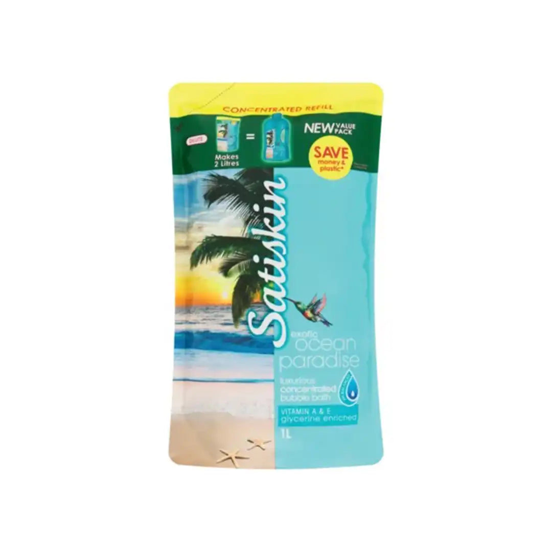 Satiskin Concentrated Refill Bubble Bath 1L, Assorted