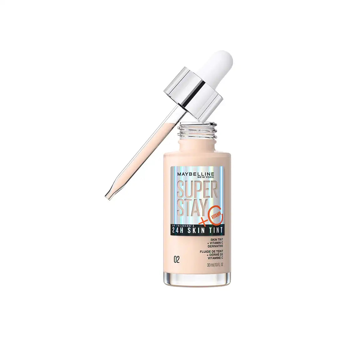 Maybelline SuperStay 24H Skin Tint Foundation with Vitamin C 30ml, Assorted