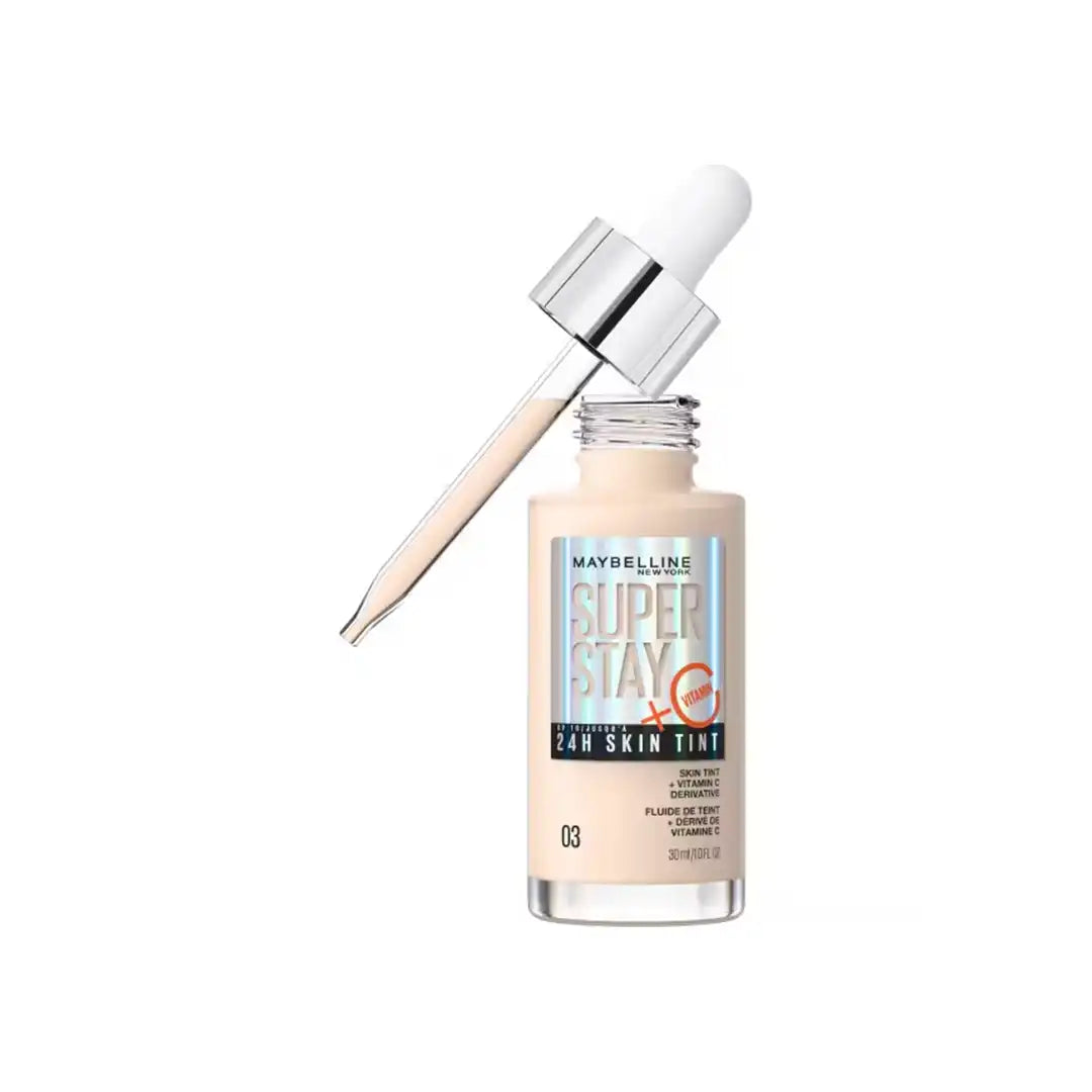 Maybelline SuperStay 24H Skin Tint Foundation with Vitamin C 30ml, Assorted