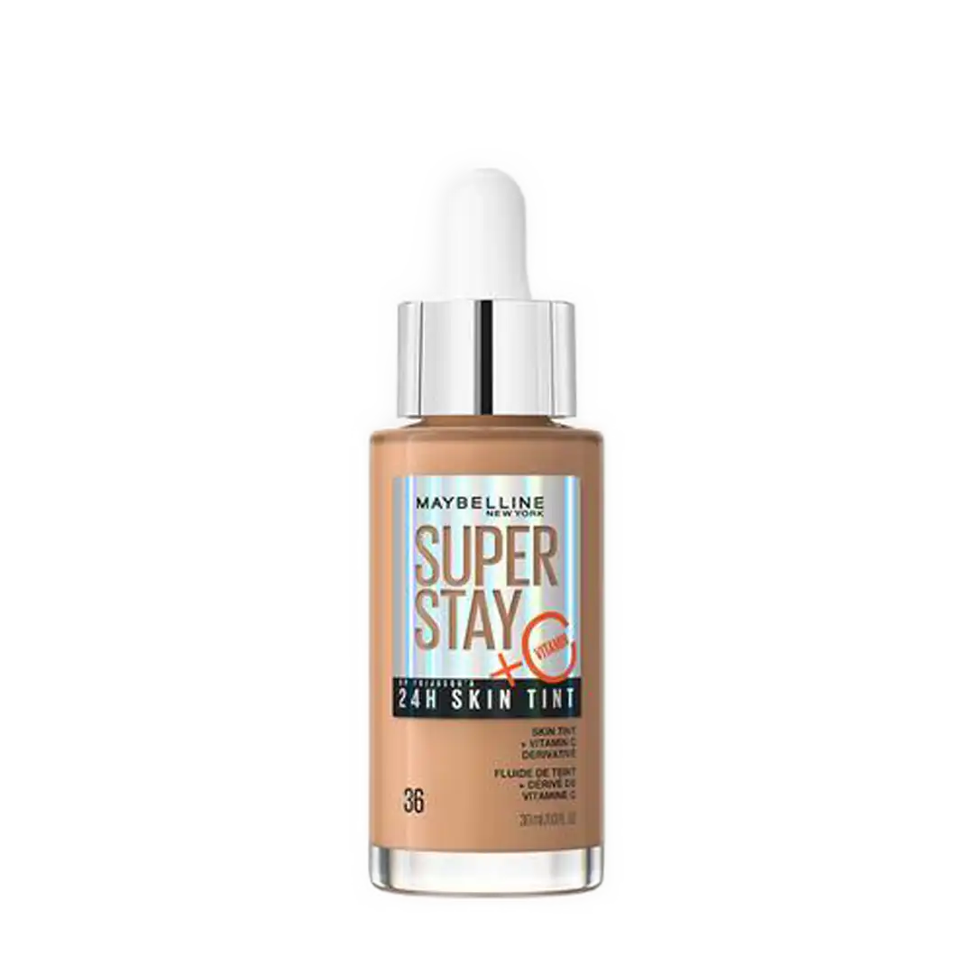 Maybelline SuperStay 24H Skin Tint Foundation with Vitamin C 30ml, Assorted