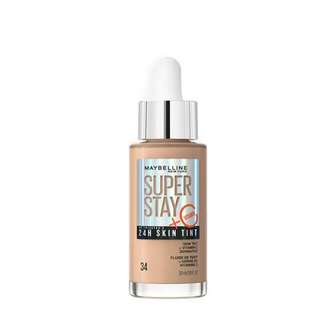 Maybelline SuperStay 24H Skin Tint Foundation with Vitamin C 30ml, Assorted