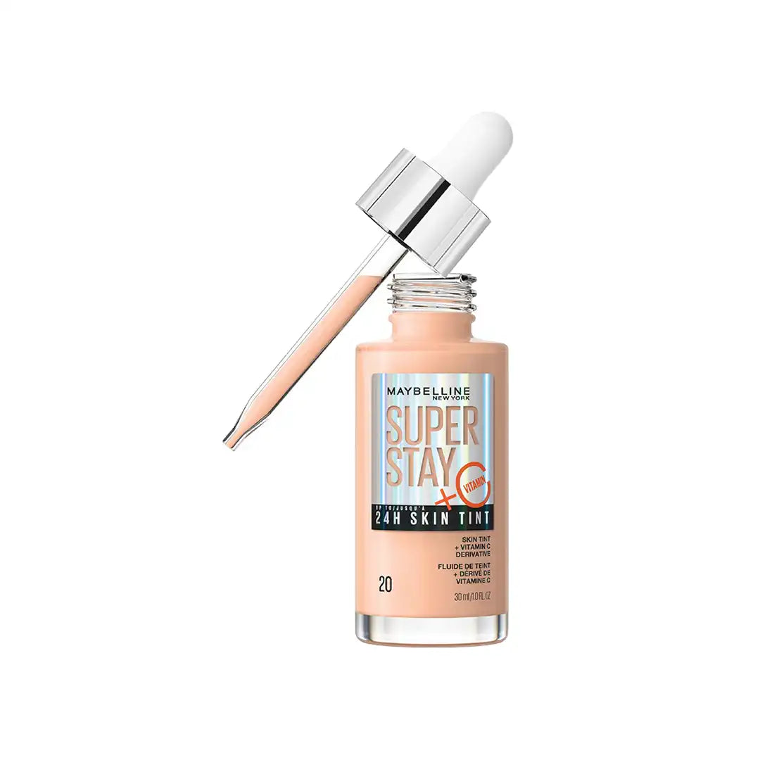 Maybelline SuperStay 24H Skin Tint Foundation with Vitamin C 30ml, Assorted