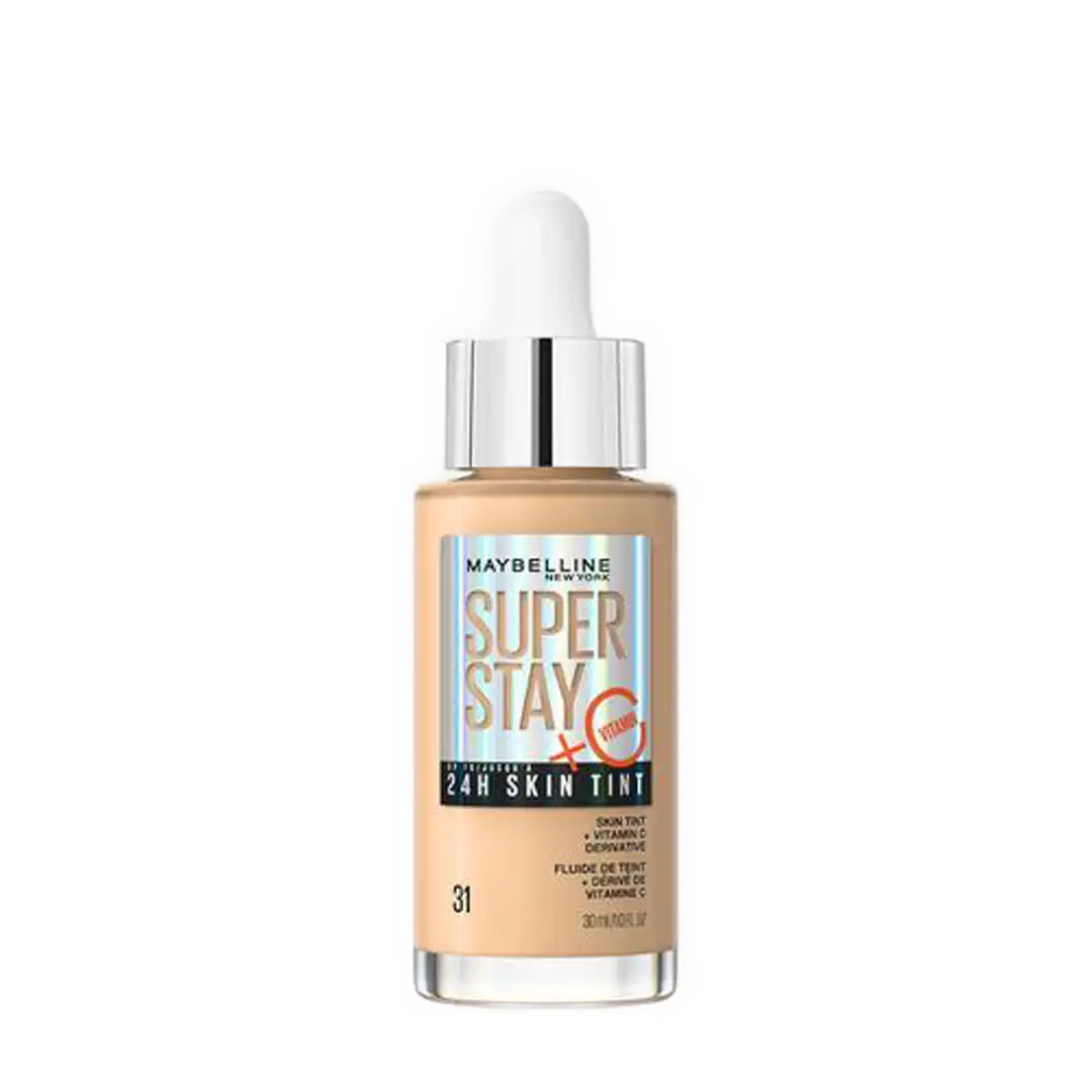 Maybelline SuperStay 24H Skin Tint Foundation with Vitamin C 30ml, Assorted