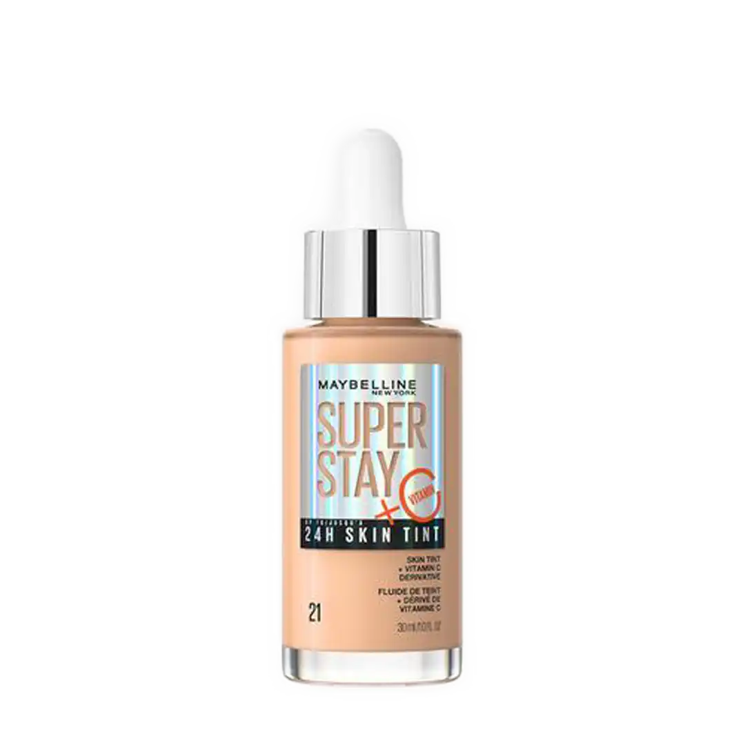 Maybelline SuperStay 24H Skin Tint Foundation with Vitamin C 30ml, Assorted