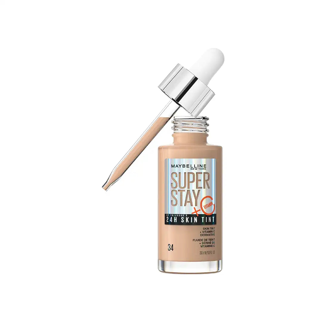 Maybelline SuperStay 24H Skin Tint Foundation with Vitamin C 30ml, Assorted