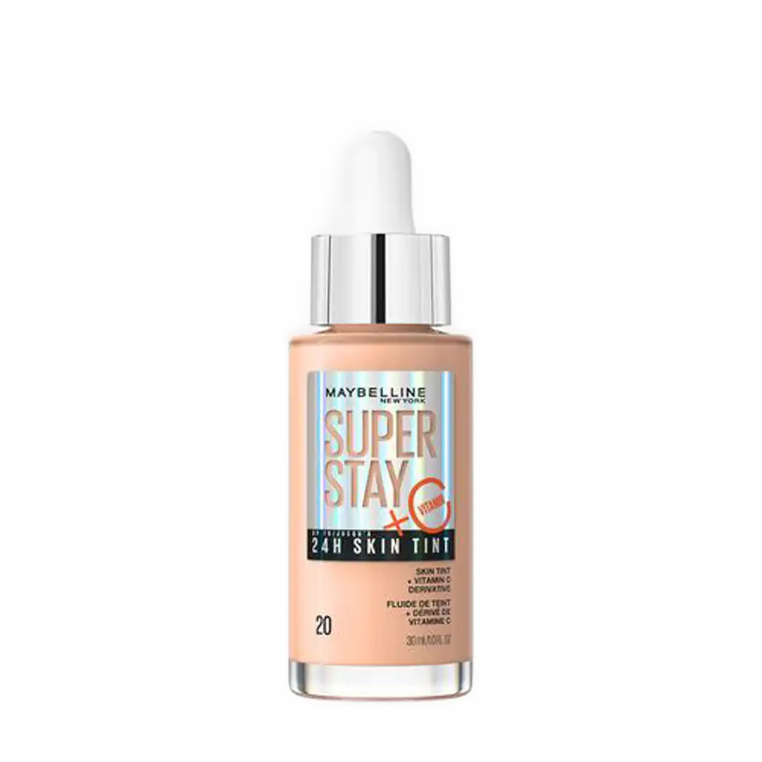 Maybelline SuperStay 24H Skin Tint Foundation with Vitamin C 30ml, Assorted