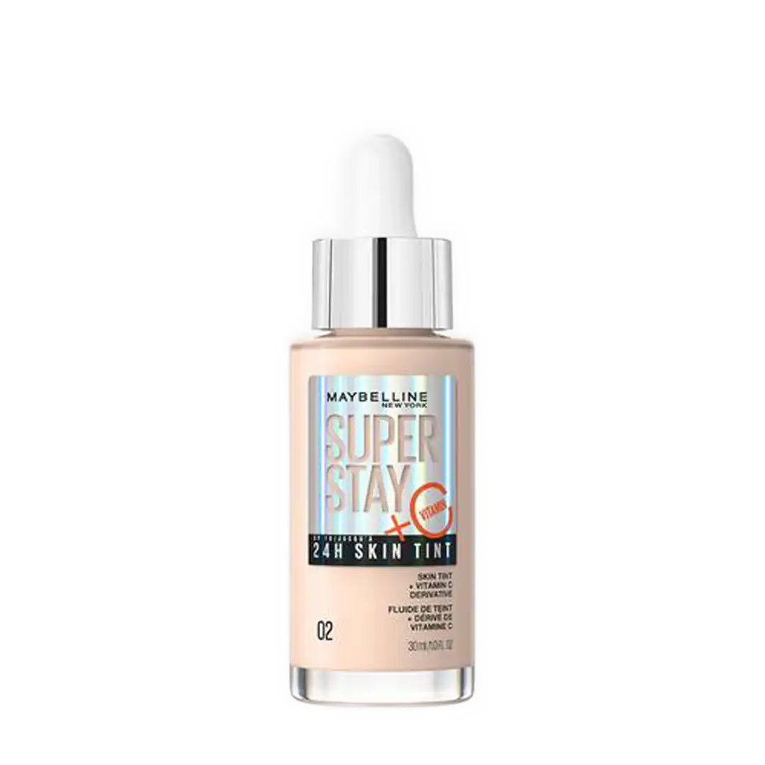 Maybelline SuperStay 24H Skin Tint Foundation with Vitamin C 30ml, Assorted