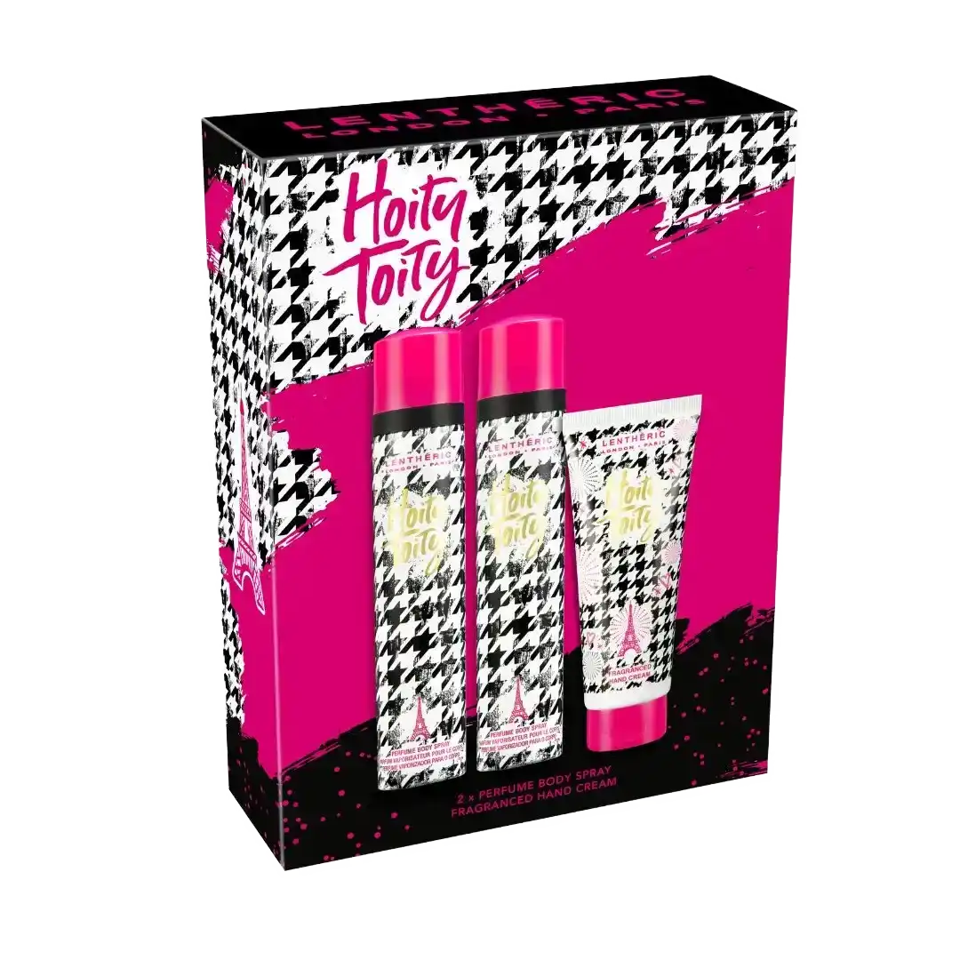 Lentheric Hoity Toity Original Perfume Body Spray x 2 & Hand Cream 75ml