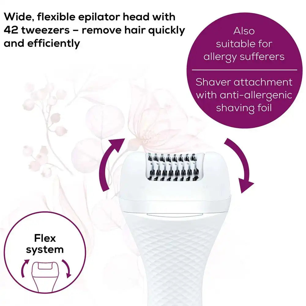 Beurer Epilator Shaver Trimmer: Face, Bikini, Legs, Underarms HL 76 Wet/Dry
