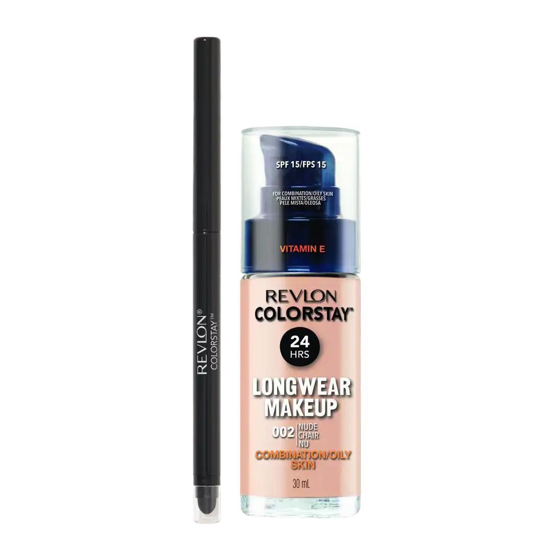 Revlon ColorStay Longwear Combination/Oily Make Up & Eyeliner Combo, Assorted