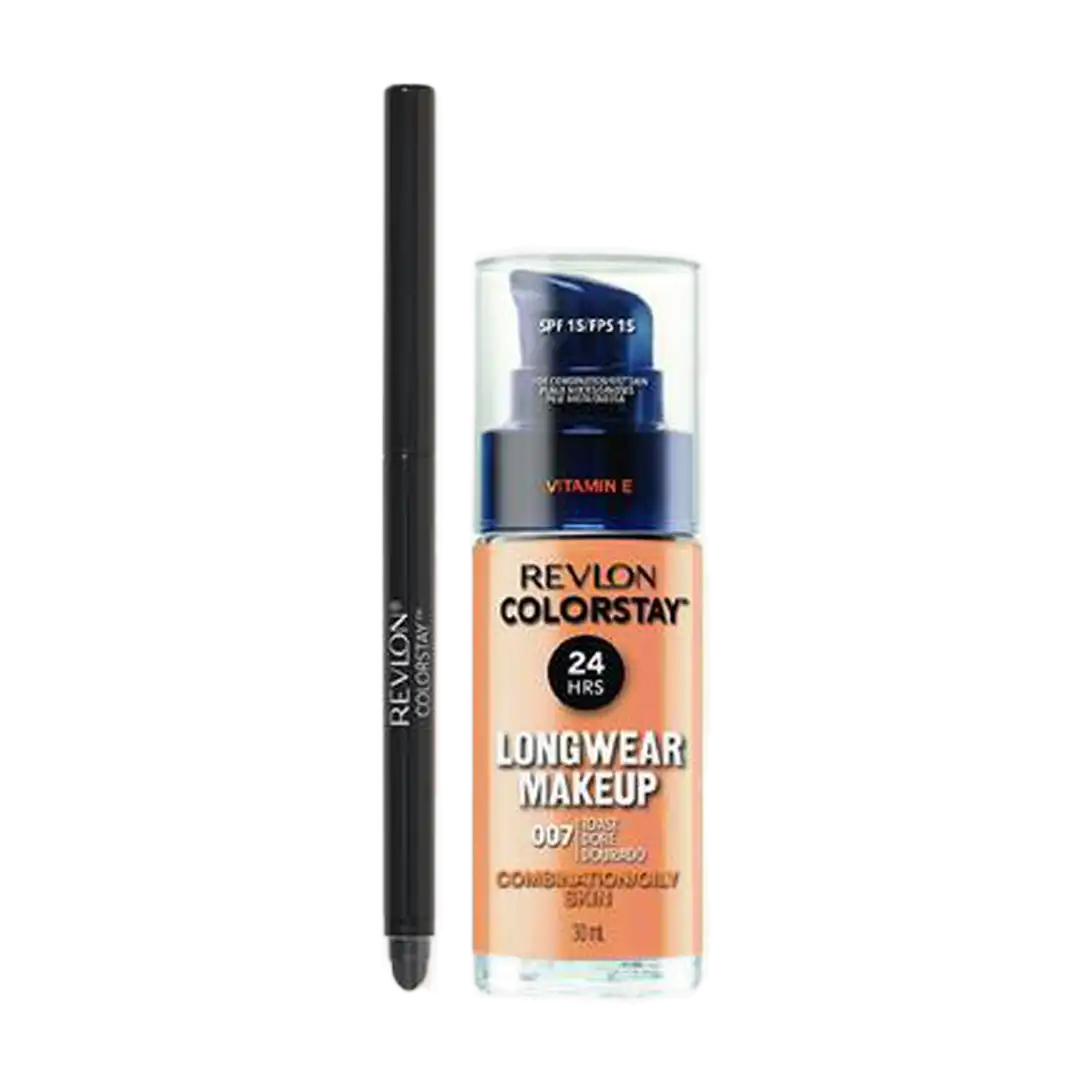 Revlon ColorStay Longwear Combination/Oily Make Up & Eyeliner Combo, Assorted